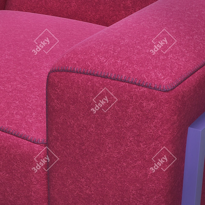 Elegant Felt Furniture Collection 3D model image 2