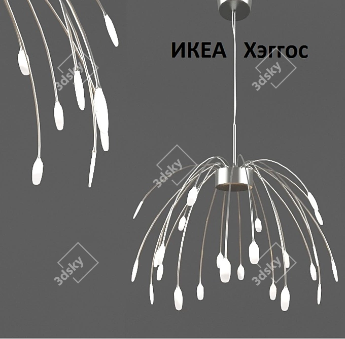 Elegant LED Chandelier: HEGGOS 3D model image 1