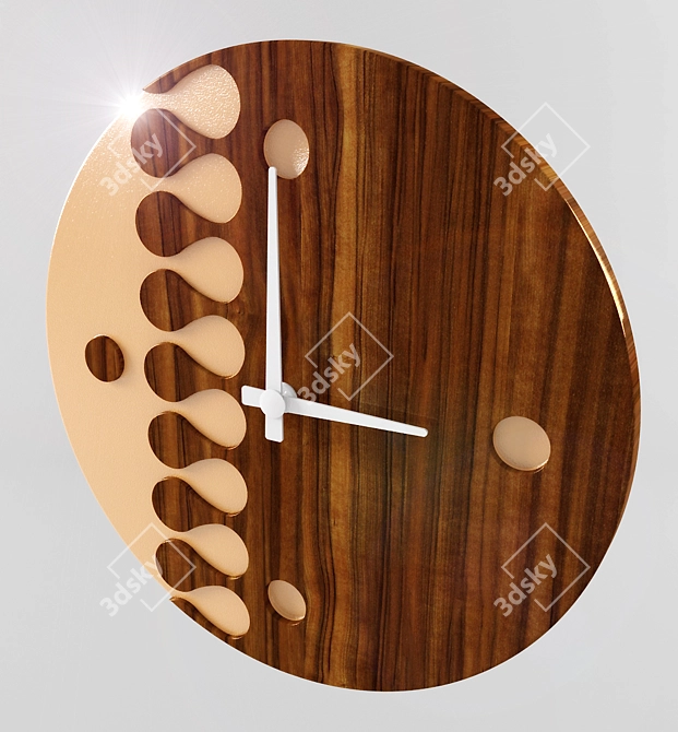 Dripping Elegance: Modern Wall Clock 3D model image 1