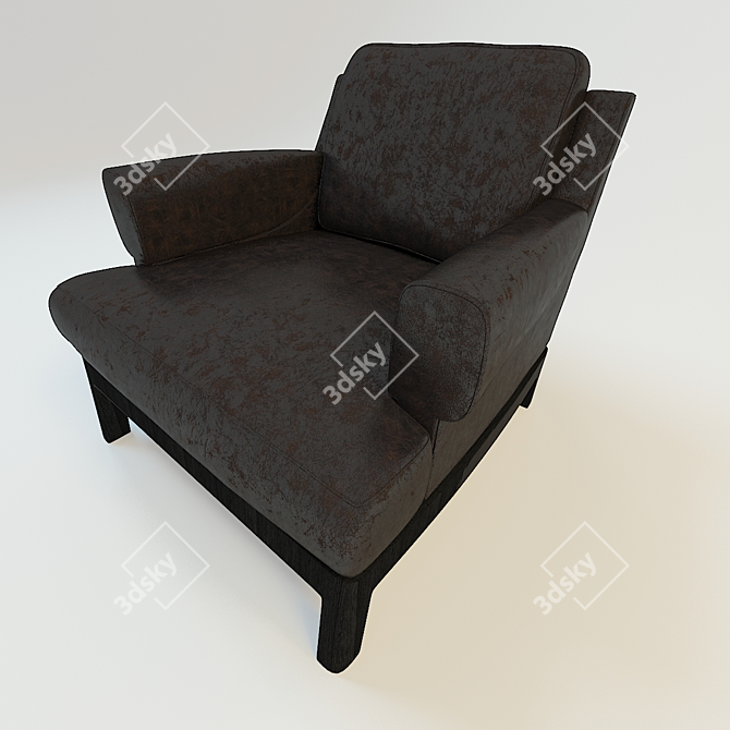 Elegant Upholstered Chair 3D model image 1