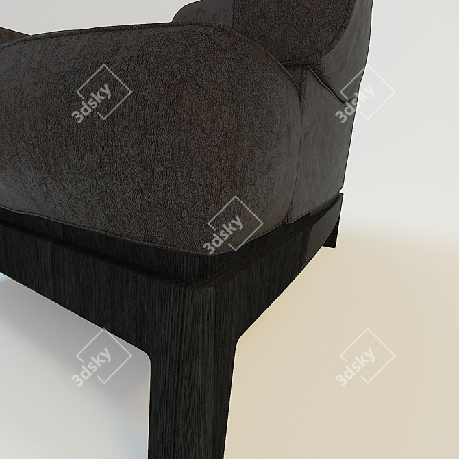 Elegant Upholstered Chair 3D model image 3