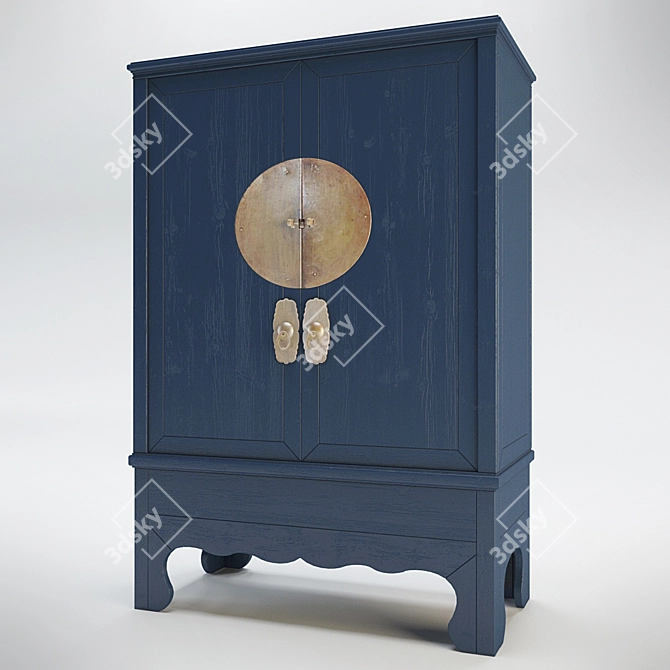 Oriental Charm: Chinese Cabinet 3D model image 1