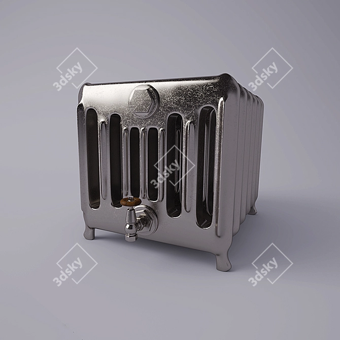 Vintage Floor Radiator: Paladin Churchill 3D model image 1