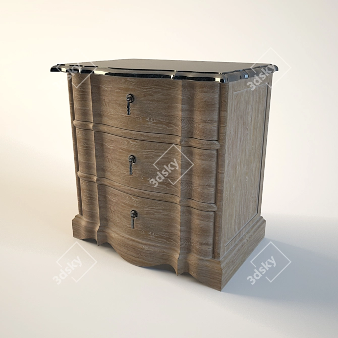 Provence Style Pomax Commode 3D model image 1