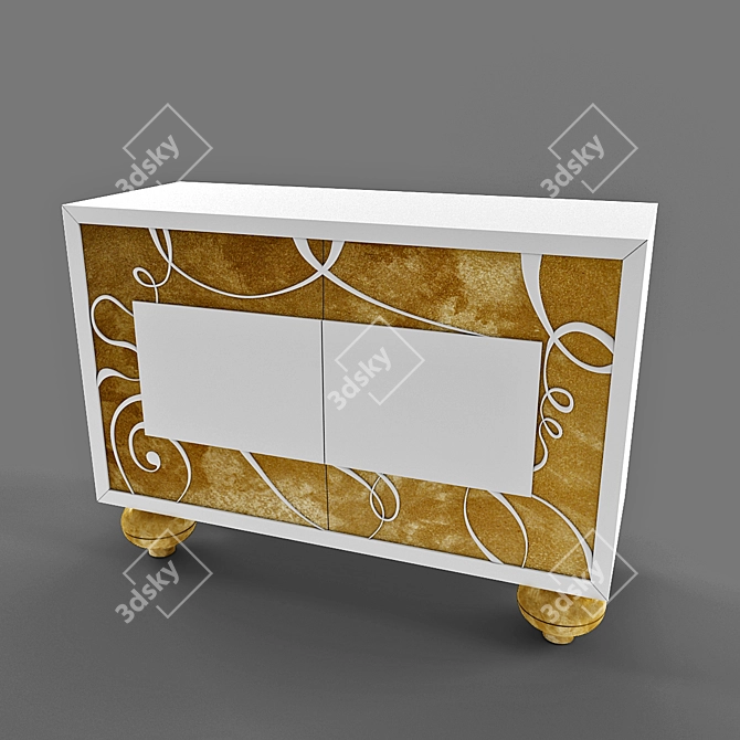 Elegance in Wood: Philosophy Chest 3D model image 1