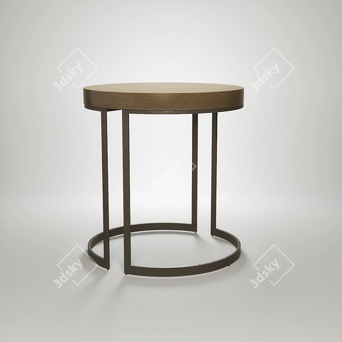 Elegant Modern Side Table 3D model image 1