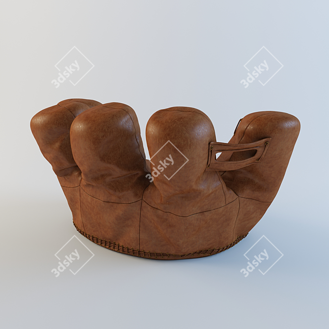 Leather Wheelchair Glove 3D model image 2