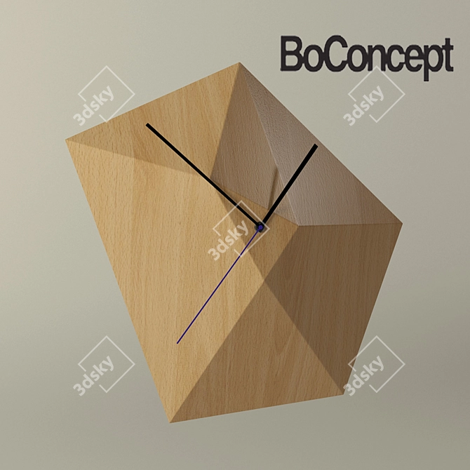 Modern Wall Clock: 'Diamond' Design 3D model image 1