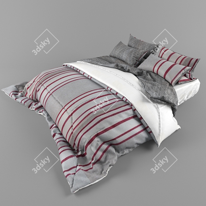 Cozy Dream Bed 3D model image 1