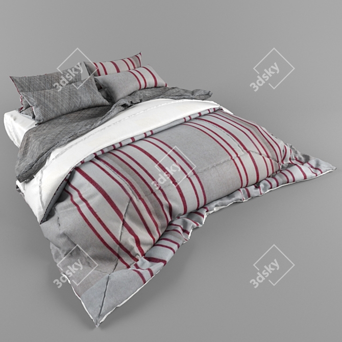 Cozy Dream Bed 3D model image 2