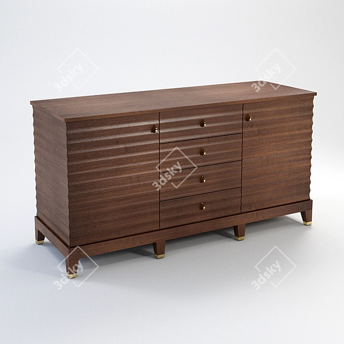 ELEGANT ELETTRA LOCKER: Modern Design 3D model image 1