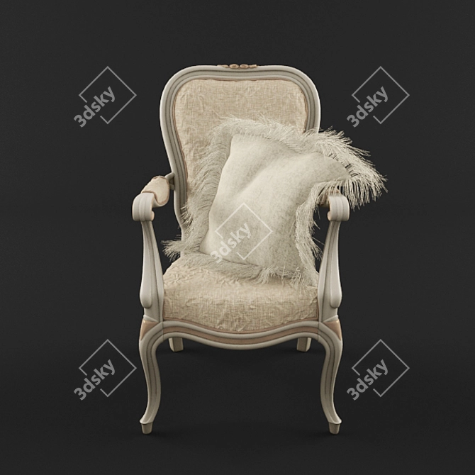 Elegant Savio Firmino Armchair 3D model image 2