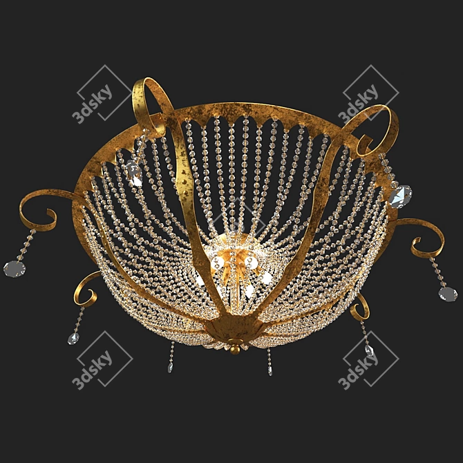 Elegant Crystal Chandelier 3D model image 1