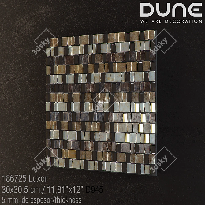 Luxor Mosaic - Elegant 30x30.5 cm Tile 3D model image 1