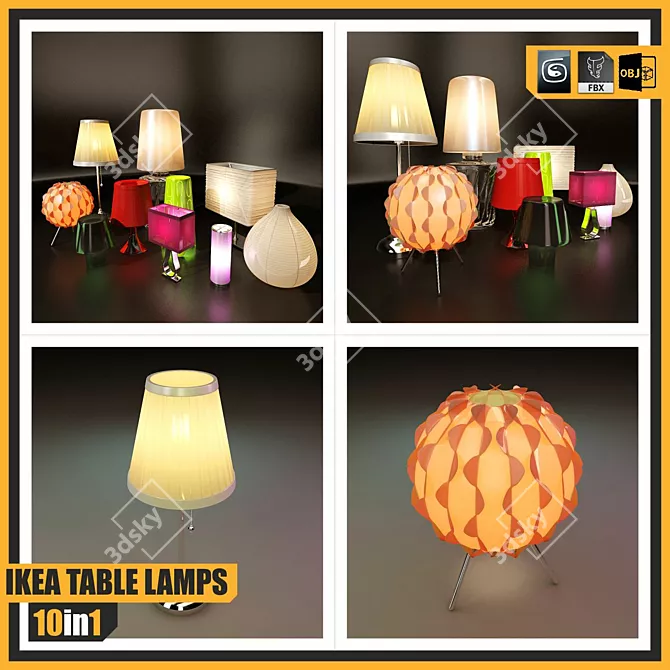 Versatile Collection of Stylish Ikea Table Lamps 3D model image 1