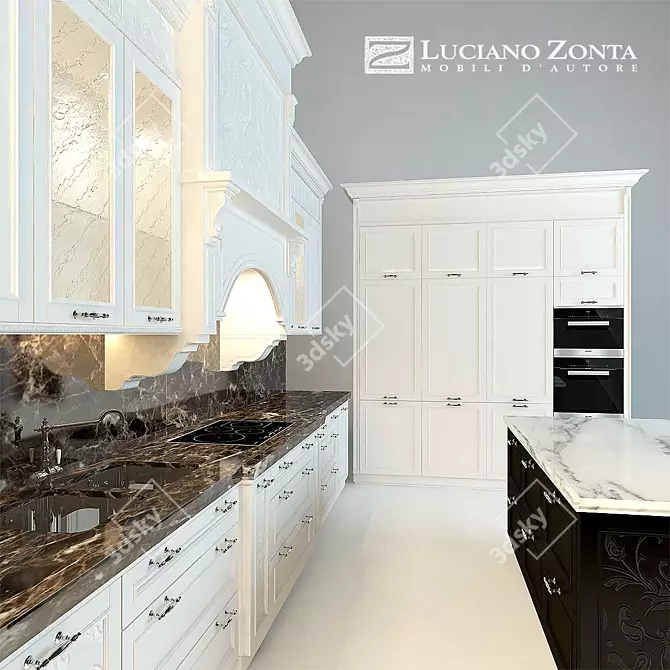 Classic Luciano Zonta Kitchen 3D model image 3