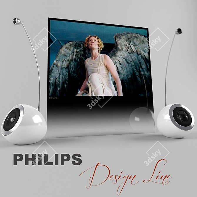 Philips DesignLine: Sleek TV & Sound Spheres 3D model image 1