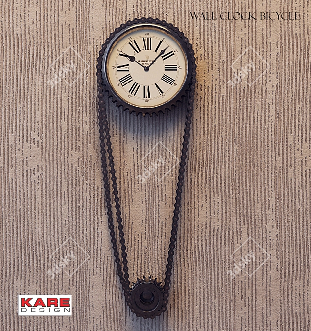 Bicycle Chain Wall Clock 3D model image 1