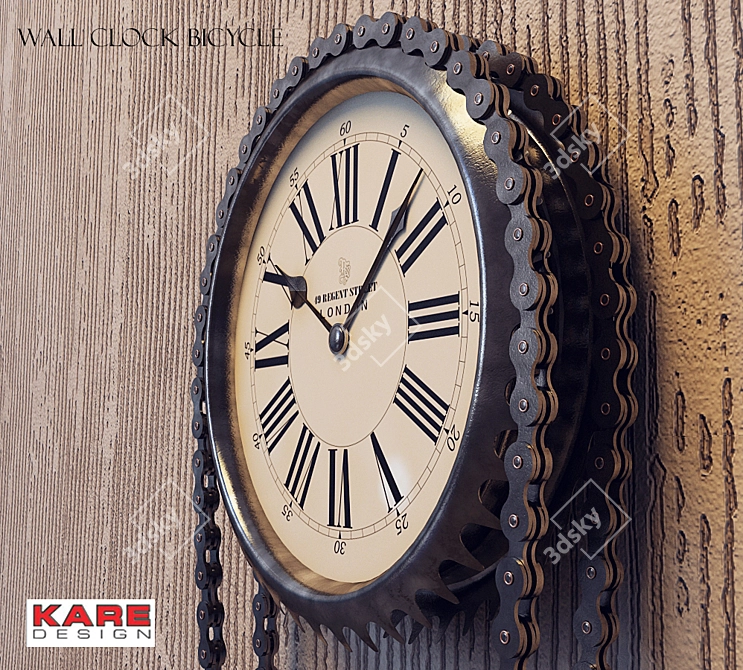 Bicycle Chain Wall Clock 3D model image 3