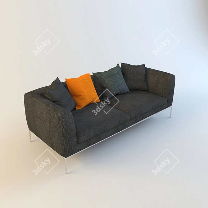 Modern Textured Sofa: B&B Michel 3D model image 1