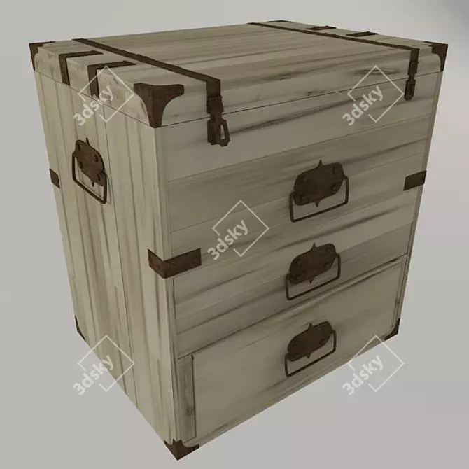 Versatile Chest Coffee Table 3D model image 1