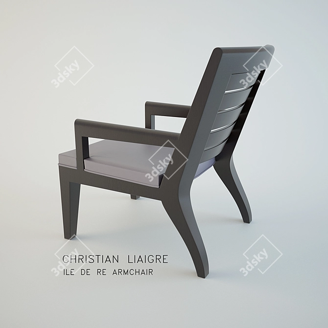 Designer Christian Liaigre Armchair 3D model image 2