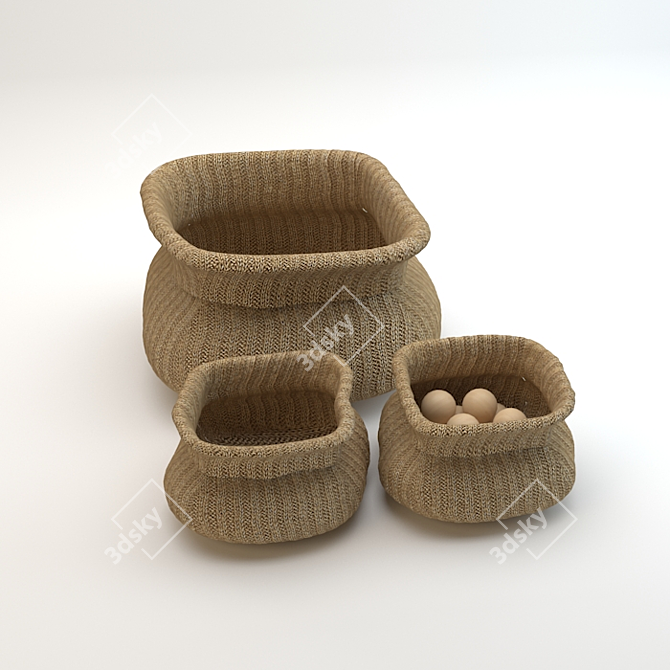 Cozy Knit Bag 3D model image 1