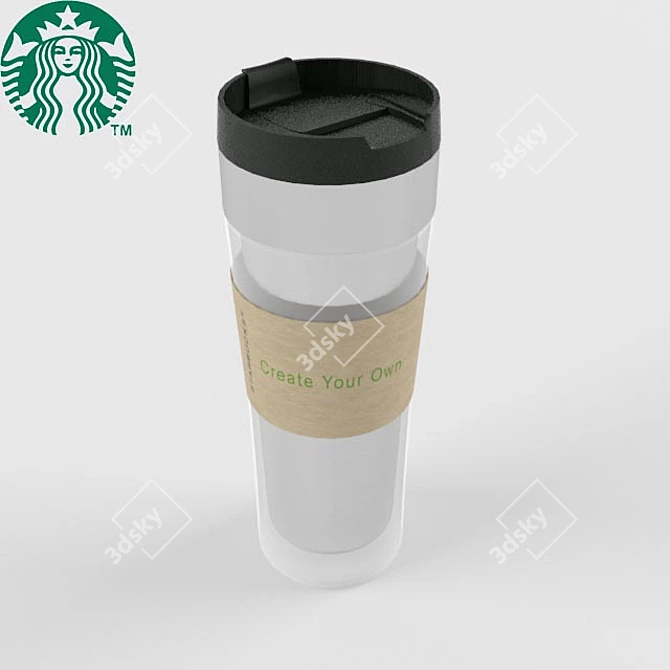 Starbucks Glass Mug - 450ml 3D model image 2