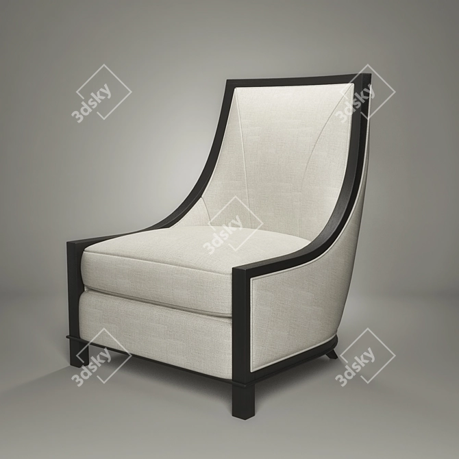 Elegant CALERO Armchair 3D model image 1