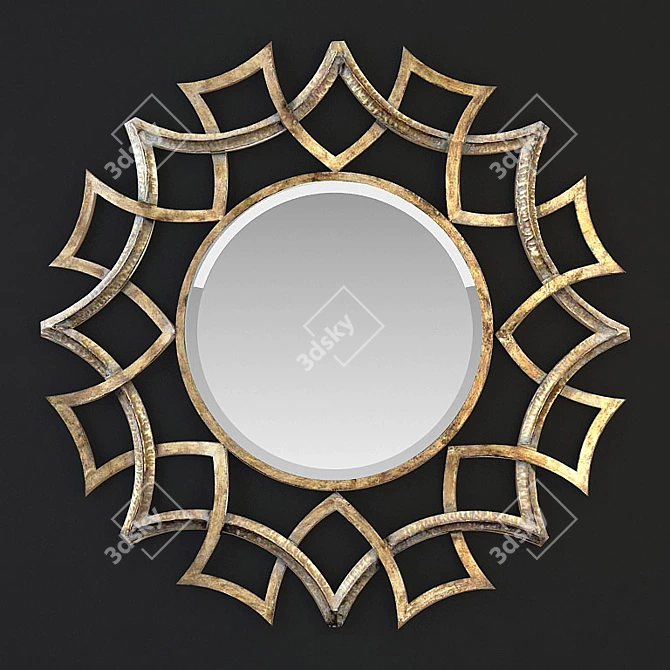 Elegant Golden Metal Mirror: Uttermost DEMARCO 3D model image 1