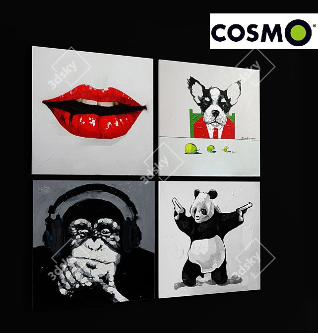 Title: Cosmo's Artistic Masterpieces 3D model image 1