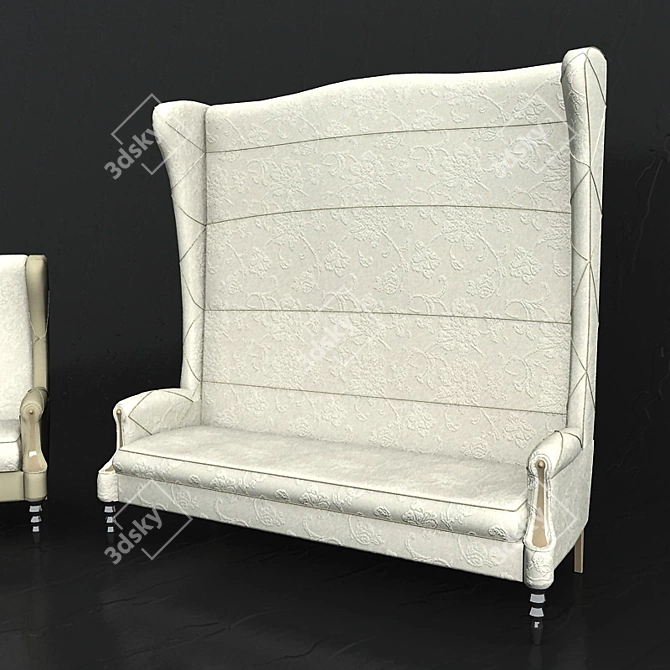 Luxurious Cavalli Siegfrid Sofa 3D model image 1