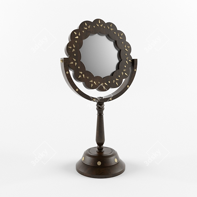 Indian Style Mirror Desktop 3D model image 1