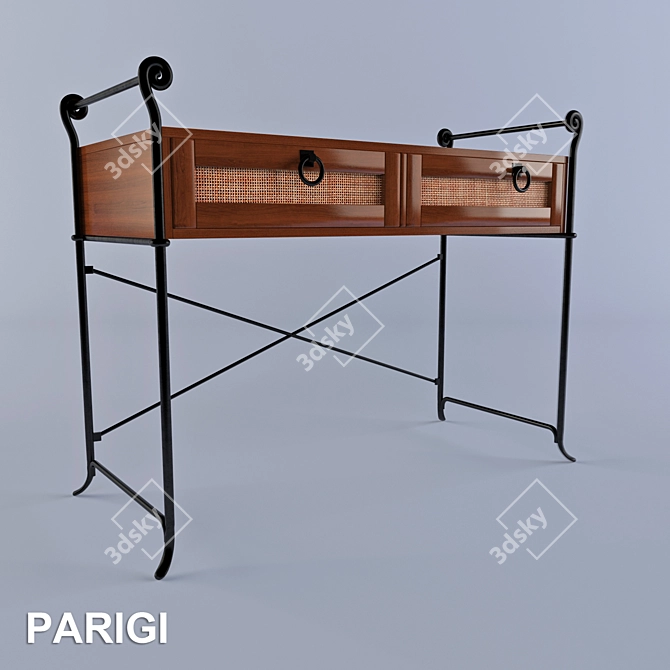 Parigi 5 Dressing Table - Elegant and Functional 3D model image 1