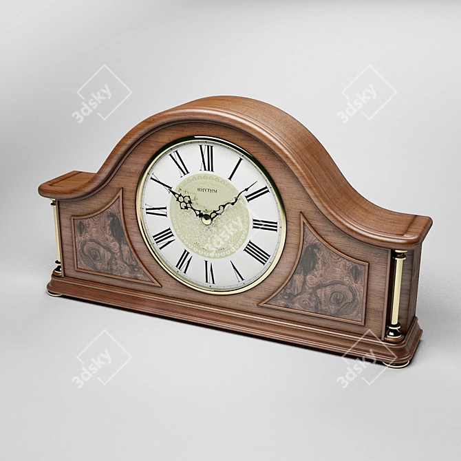 Elegant RHYTHM Mantel Clock 3D model image 1