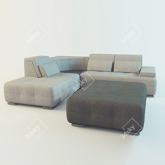 Modern New York Sofa: Factory Direct 3D model image 1