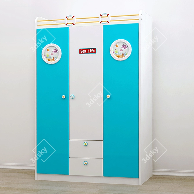 Ocean Wardrobe: Stylish and Functional 3D model image 1