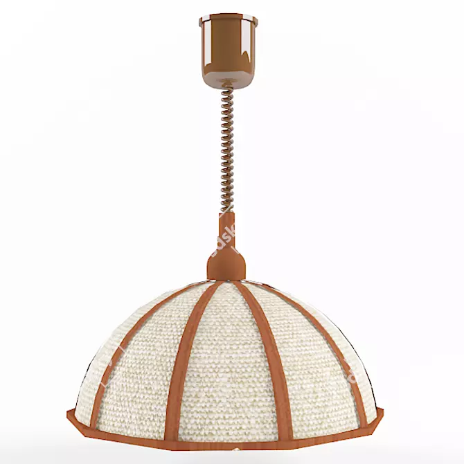 Rustic Village Style Lamp 3D model image 1