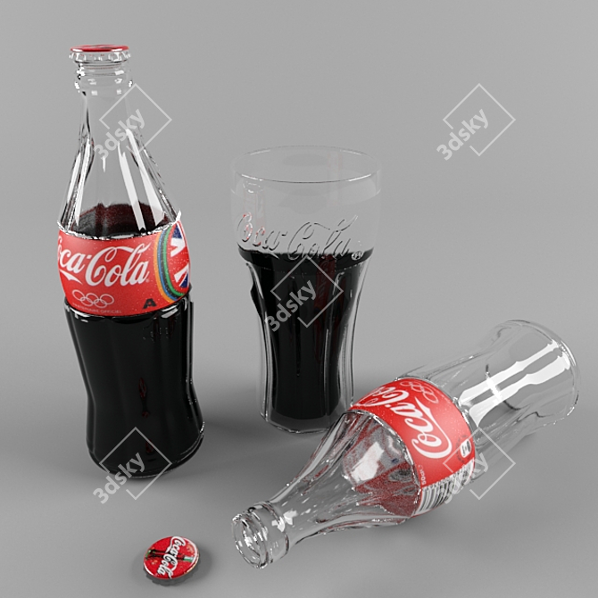 Refreshing Coca-Cola Set 3D model image 1