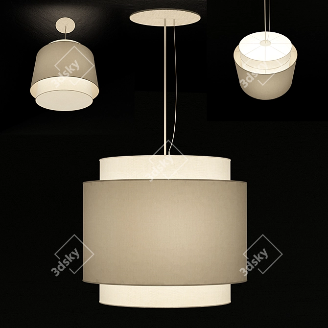 Contemporary Crystal Chandelier 3D model image 1