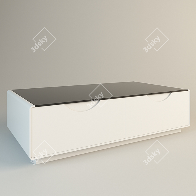 PAOLI Gloss White Bollard - 1300x700x350mm 3D model image 1