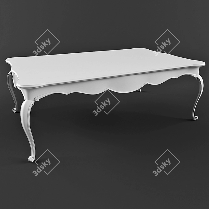 Modern Wood Coffee Table 3D model image 1