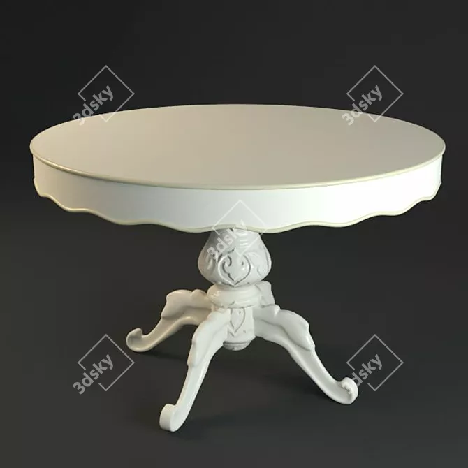 Elegant Round Table 3D model image 1