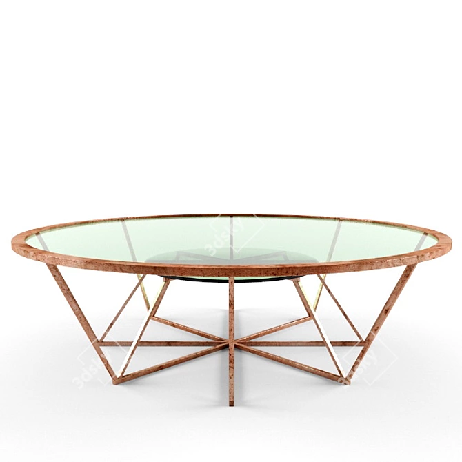 Sleek Modern Coffee Table 3D model image 1