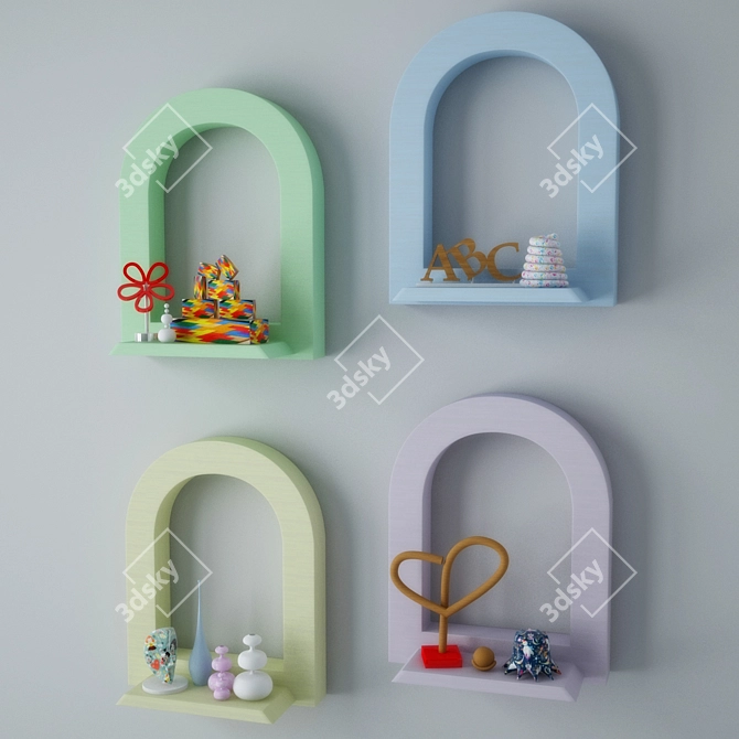 Adorable Nursery Decor Set 3D model image 1