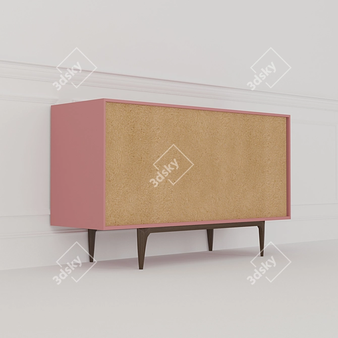 Mid-Century Danish Dresser 3D model image 2