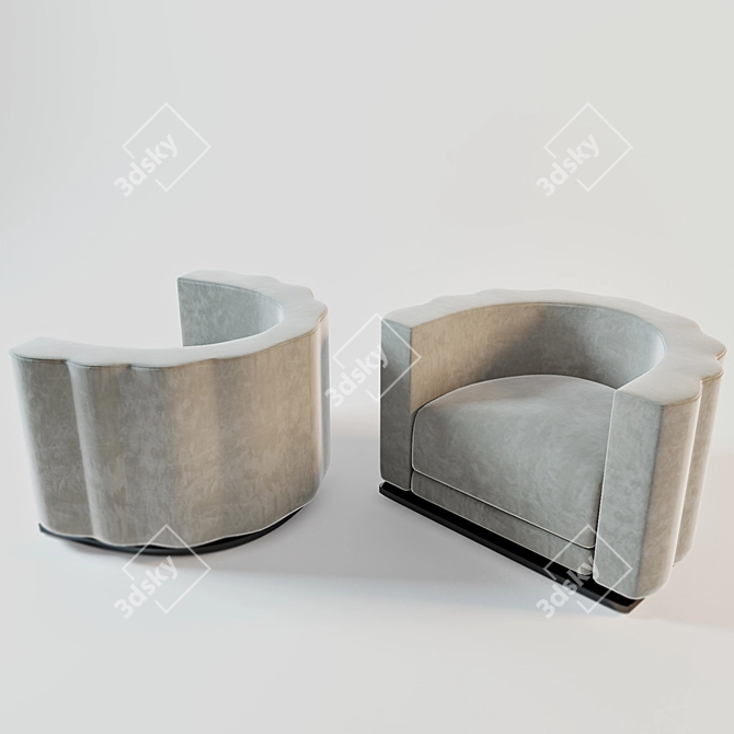 Versatile Art Deco Chair for Classic and Modern Spaces 3D model image 1