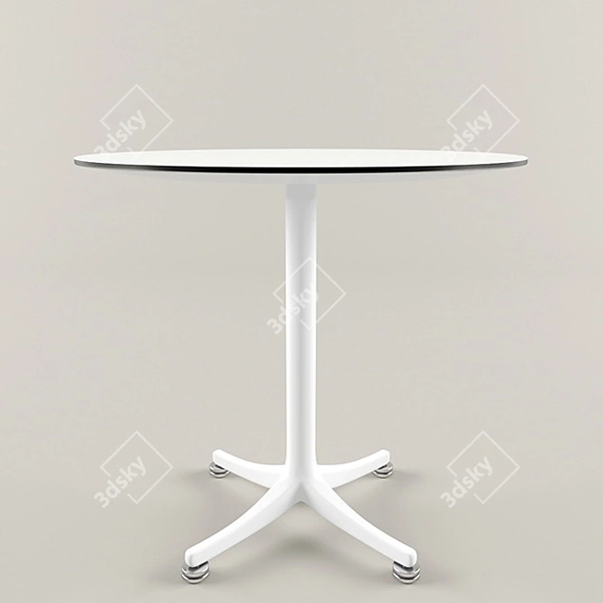 Sleek Round Dine Table 3D model image 1