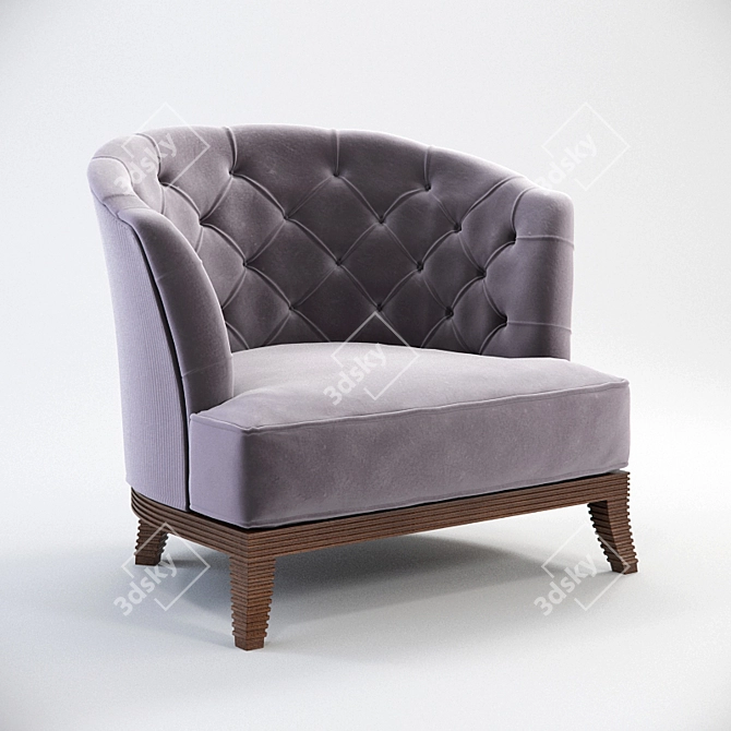 Elegant Parcifal Armchair 3D model image 1