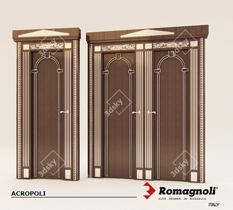 Elegant Romagnoli Doors 3D model image 1